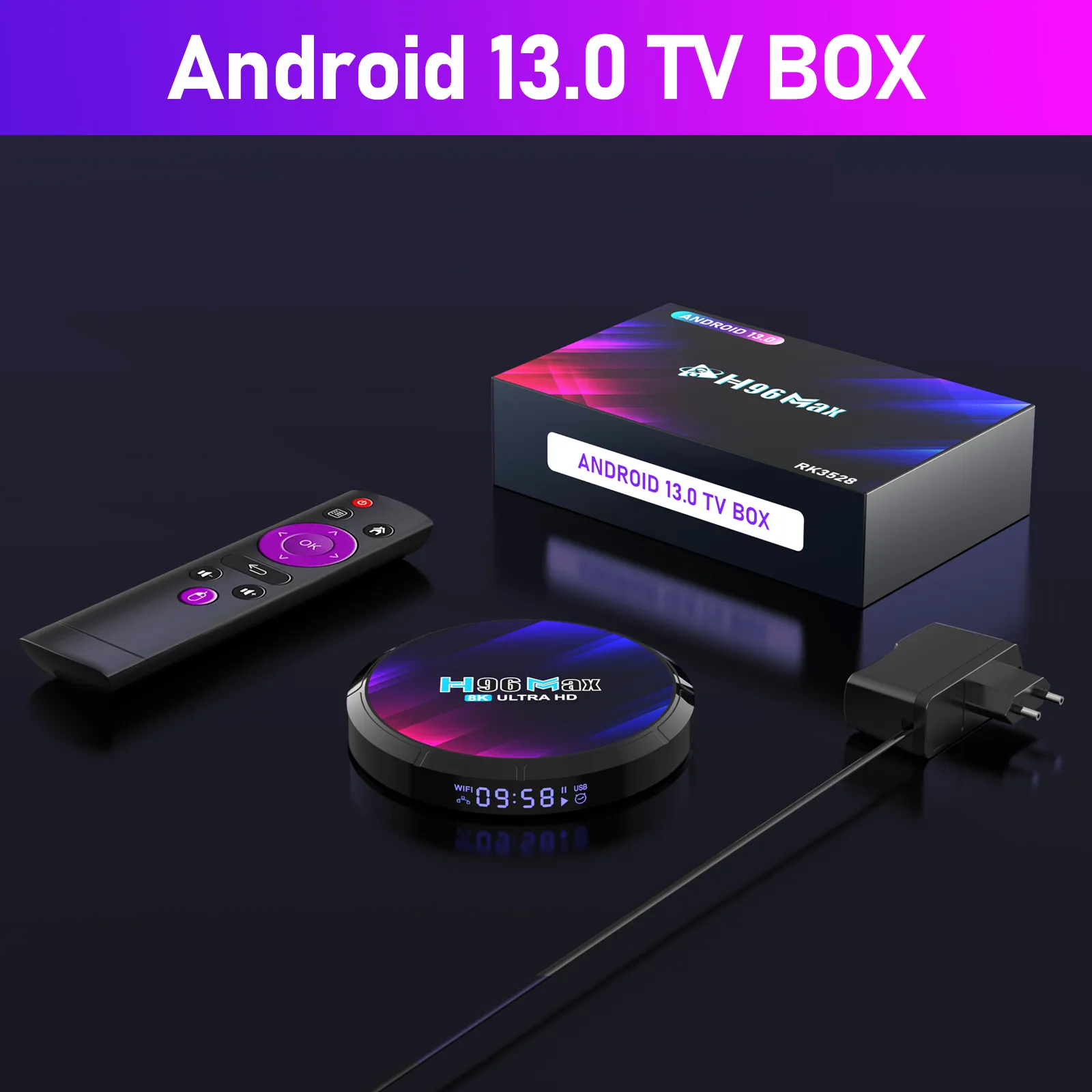 H96Max M1 Rockchip RK3528 4GB/64GB 8K Android 13.0 TV Box at Rs 3900/piece, Android TV Box in Bengaluru